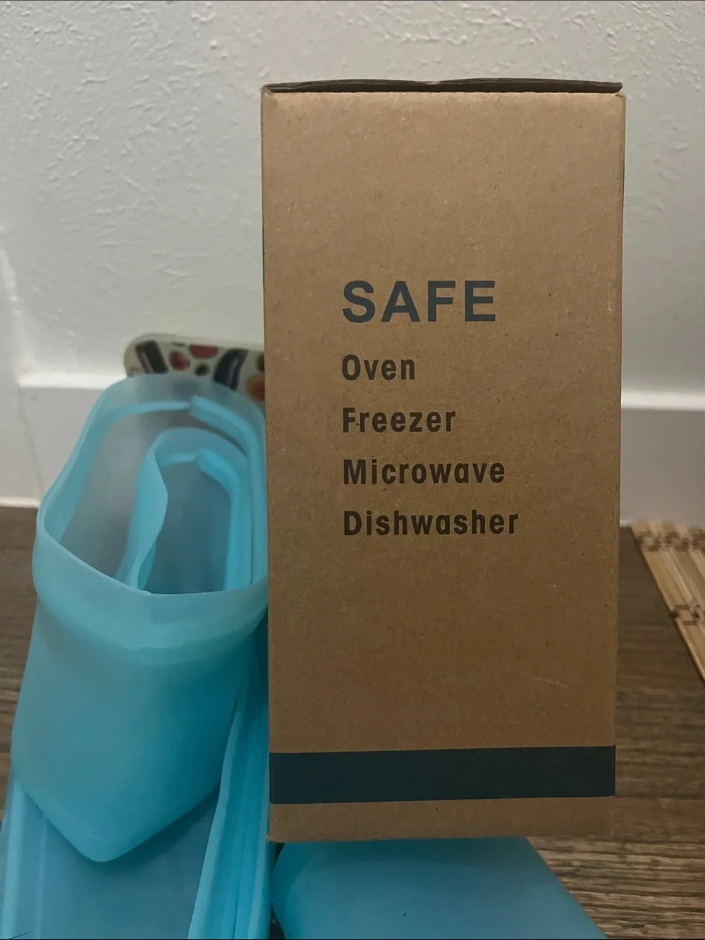 6 Pieces Blue Reusable Silicone Food Storage Bags - Set